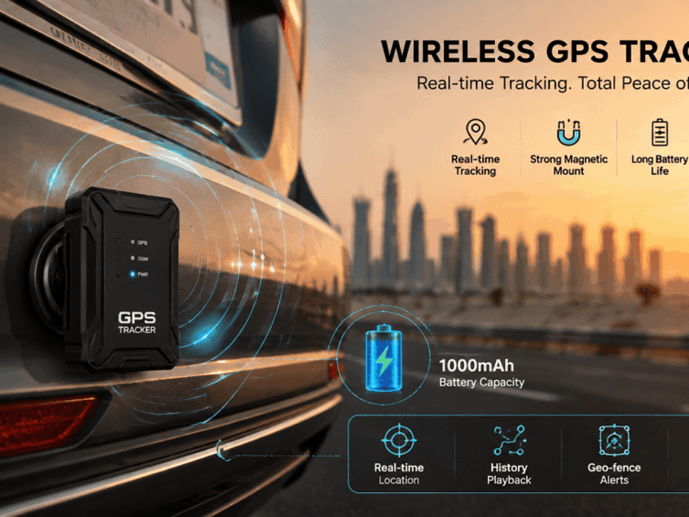 Wireless GPS Tracker 1000mAh Battery